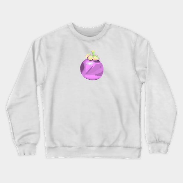 Mangosteen Pixel art, Cute Mangosteen fruit, Thai fruit Crewneck Sweatshirt by Tapood